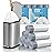 KSSKSS 2.6 Gallon Mini Drawstring Trash Bags, Small Garbage Bags by KSSKSS, Code a fit 10-15 Liter, 2.6-4 Gal, White Trash Bin Liners for Home Office Kitchen Bathroom Bedroom, 120 Counts