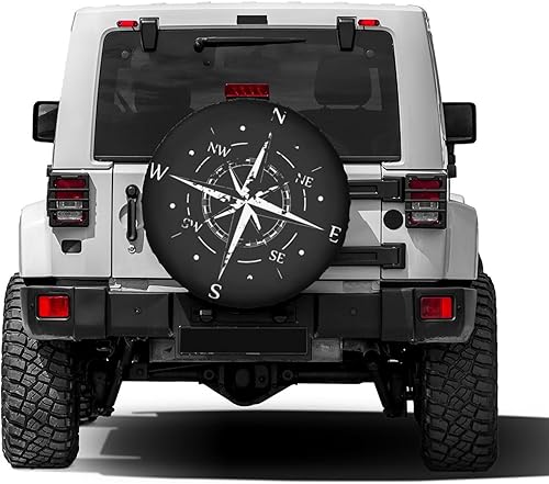 Miniatura 2 de Foruidea Symbol Compass - Cubierta de neumático de repuesto a prueba de polvo, para remolque, RV, SUV y muchos vehículos de 16 pulgadas