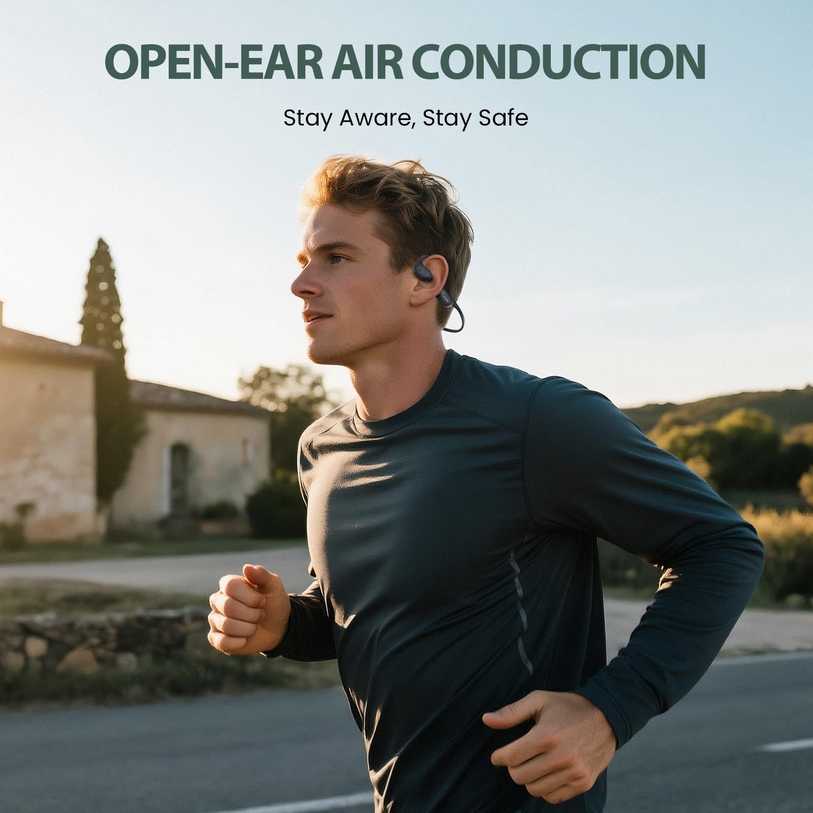 T10 Fit Open-Ear Headphones Bluetooth 5.4 & 32GB MP3 - Dettaglio