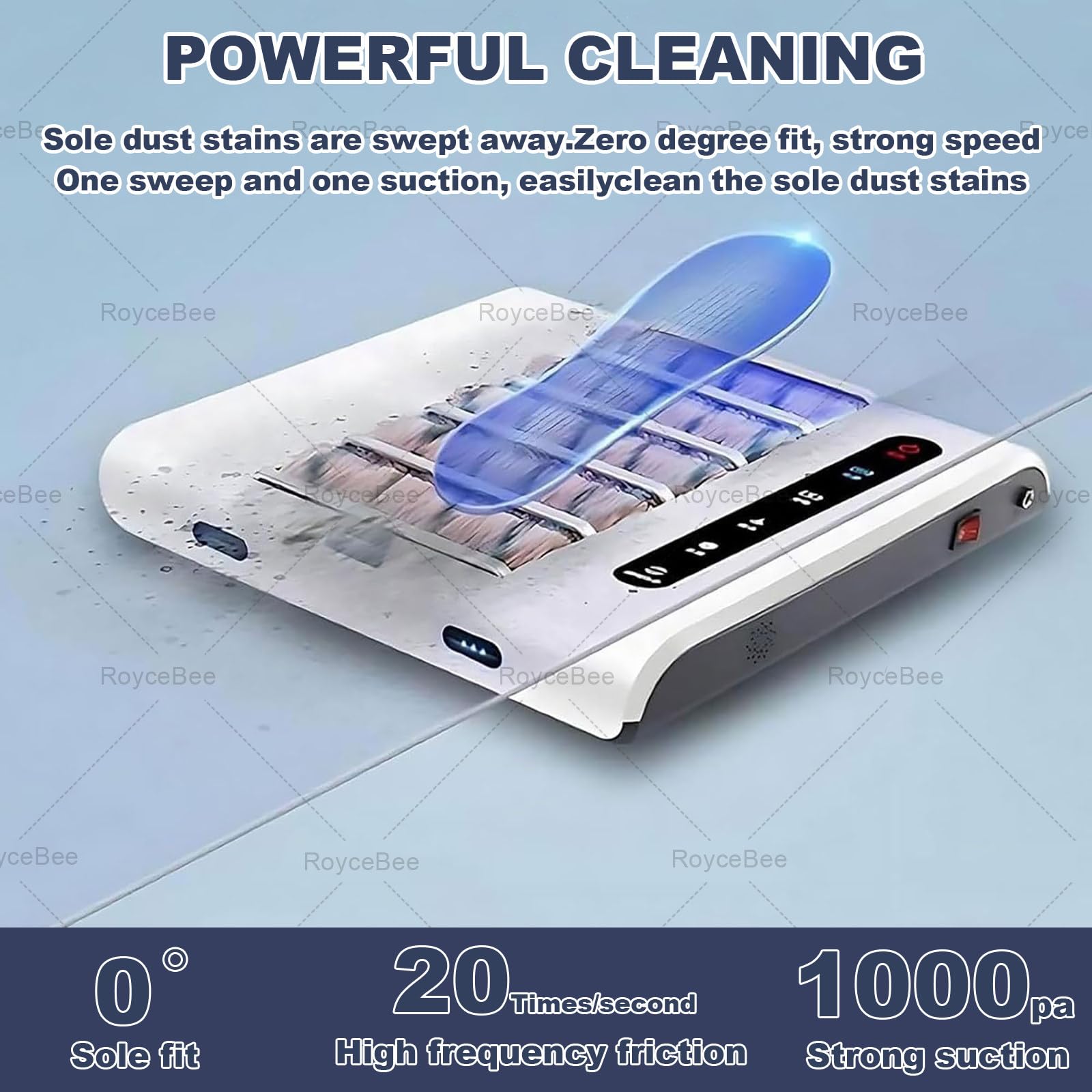 Pulisci Suole Automatico con aspirazione 1000Pa, Senza Acqua, induzione, lucidatrice Intelligente per Scarpe, per Sneakers e Scarpe Outdoor, per Ingresso, casa, Ufficio, Hotel