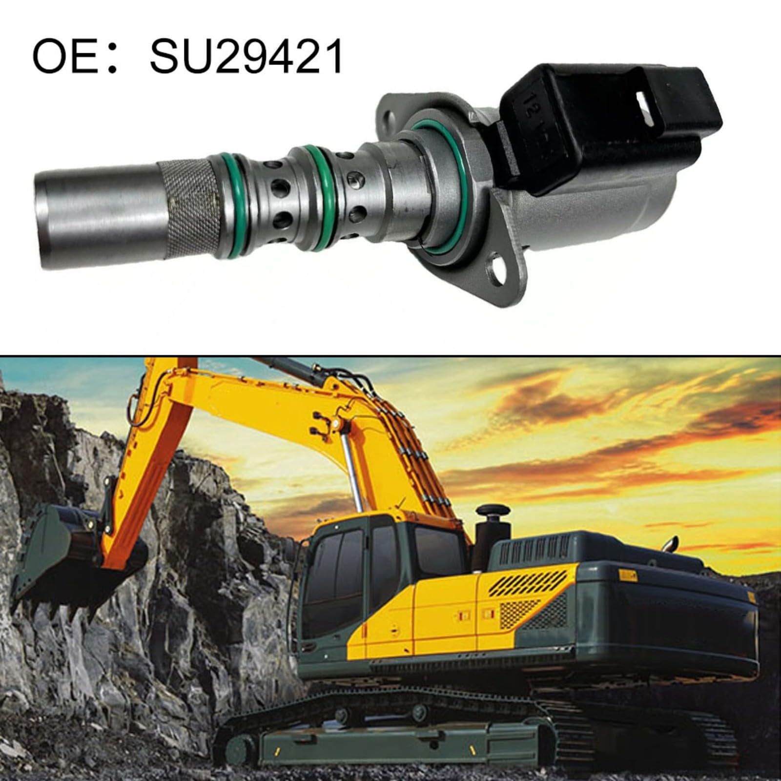 12 V Hydraulik-Magnetventil SU29421 für Traktor 6095B 6100D 6105E 6115DE 6125DE, OEM-spezifiziertes Ersatzteil für landwirtschaftliche Maschinen