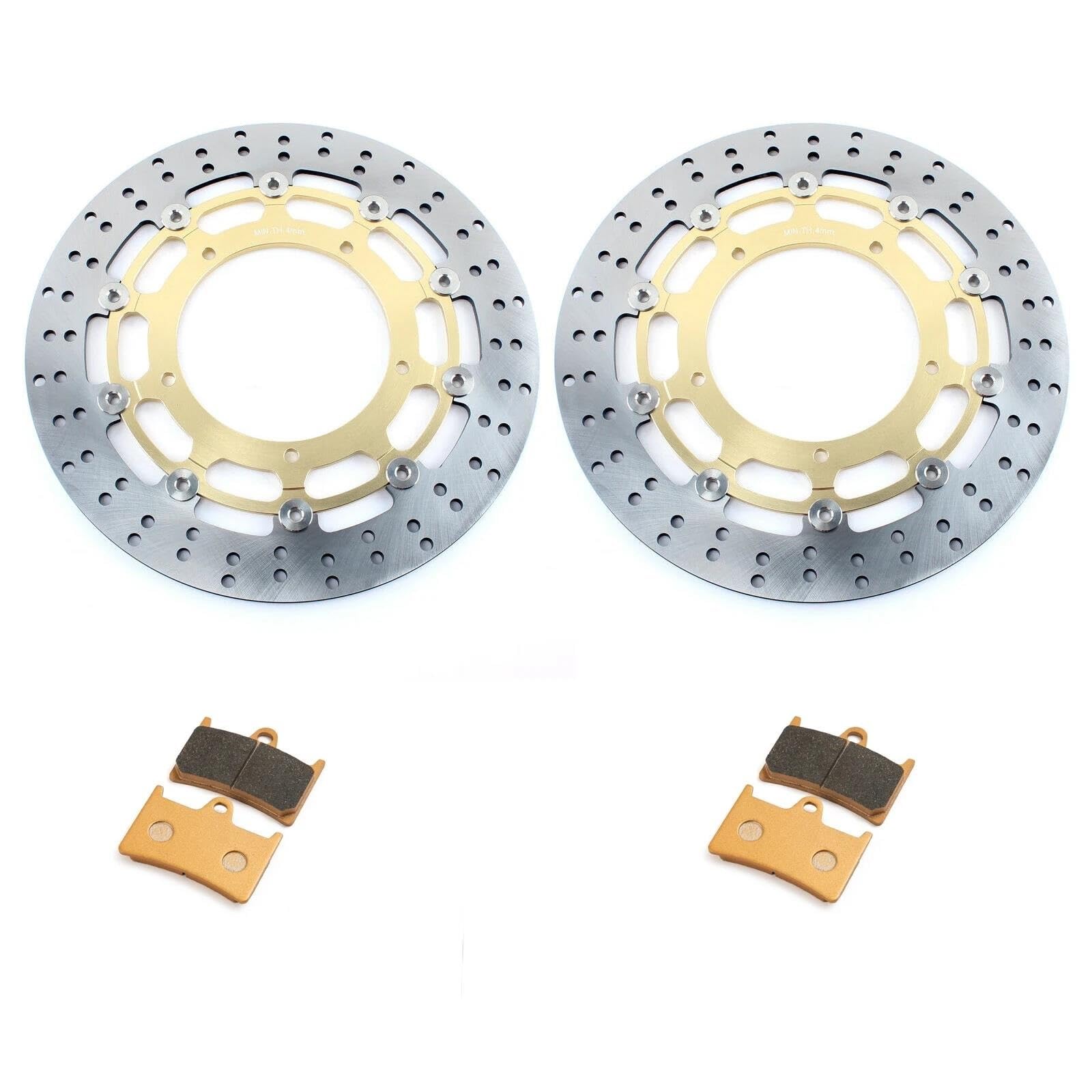 Disques de frein et plaquettes or pour Yamaha YZF R6 2017-2021