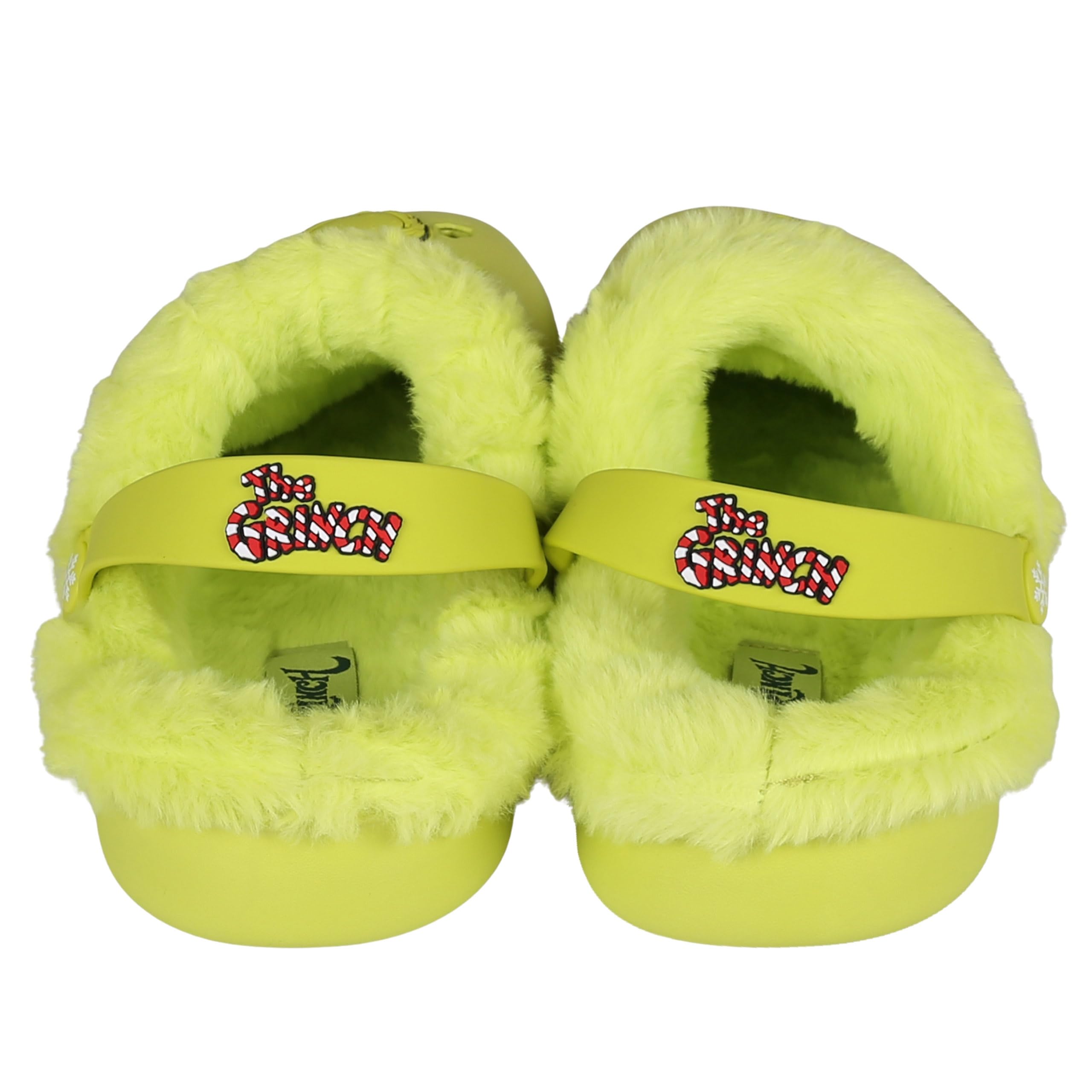 sarcia.eu Grinch Zapatillas verdes, aislantes, navidad, zuecos de jardín con piel para niños