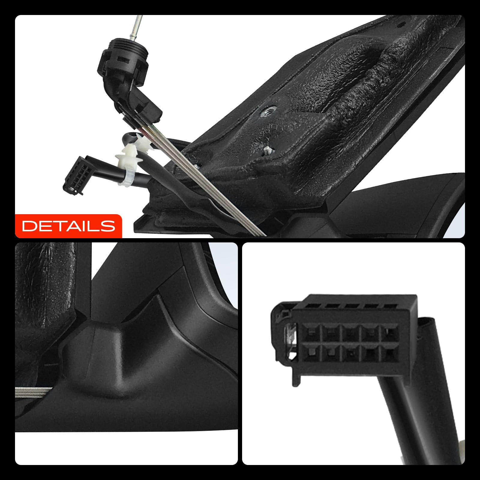 Frankberg Specchietto retrovisore esterno manuale destro a 2 Poli | Compatibile con: Polo 6C1 6R1