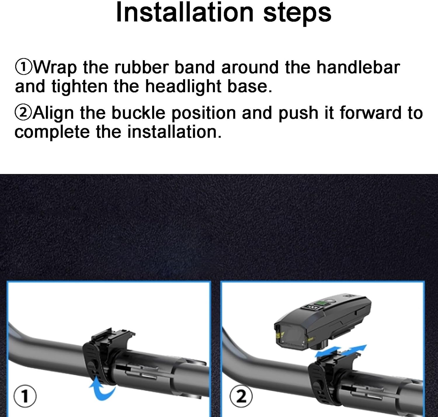Compact Plastic Bicycle Bell Mountain Road Bike Night Riding Horn Headlight Rechargeable Suitable for Cycling Equipment Easy Installation