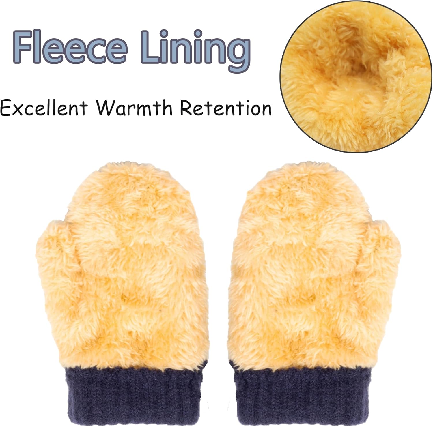 Baby Kids Warm Knit Gloves Toddler Soft Stretch Mittens Cute Snowflake Thick Mittens Winter for Boy Girl Cold Weather - Image 4