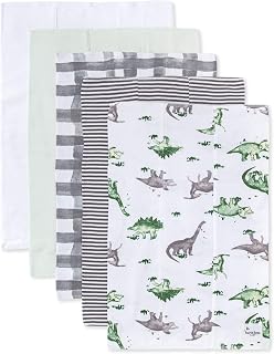 Burt's Bees Baby - Burp Cloths, 5-Pack Extra Absorbent 100% Organic Cotton Drool Cloths