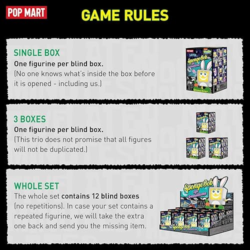 Miniatura 2 de POP MART Bob Esponja - Figuras de caja ciega de transiciones de vida, caja de diseño aleatorio, juguetes para decoración moderna del hogar, juego de