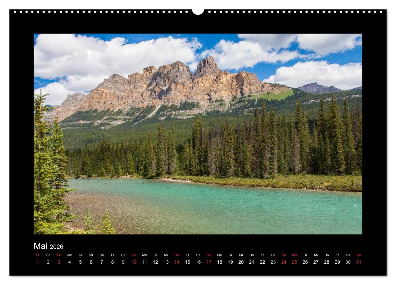 KANADA - Rocky Mountains (Wandkalender 2026 DIN A2 quer), CALVENDO Monatskalender: Bilderreise durch eine faszinierende Bergwelt (CALVENDO Natur)