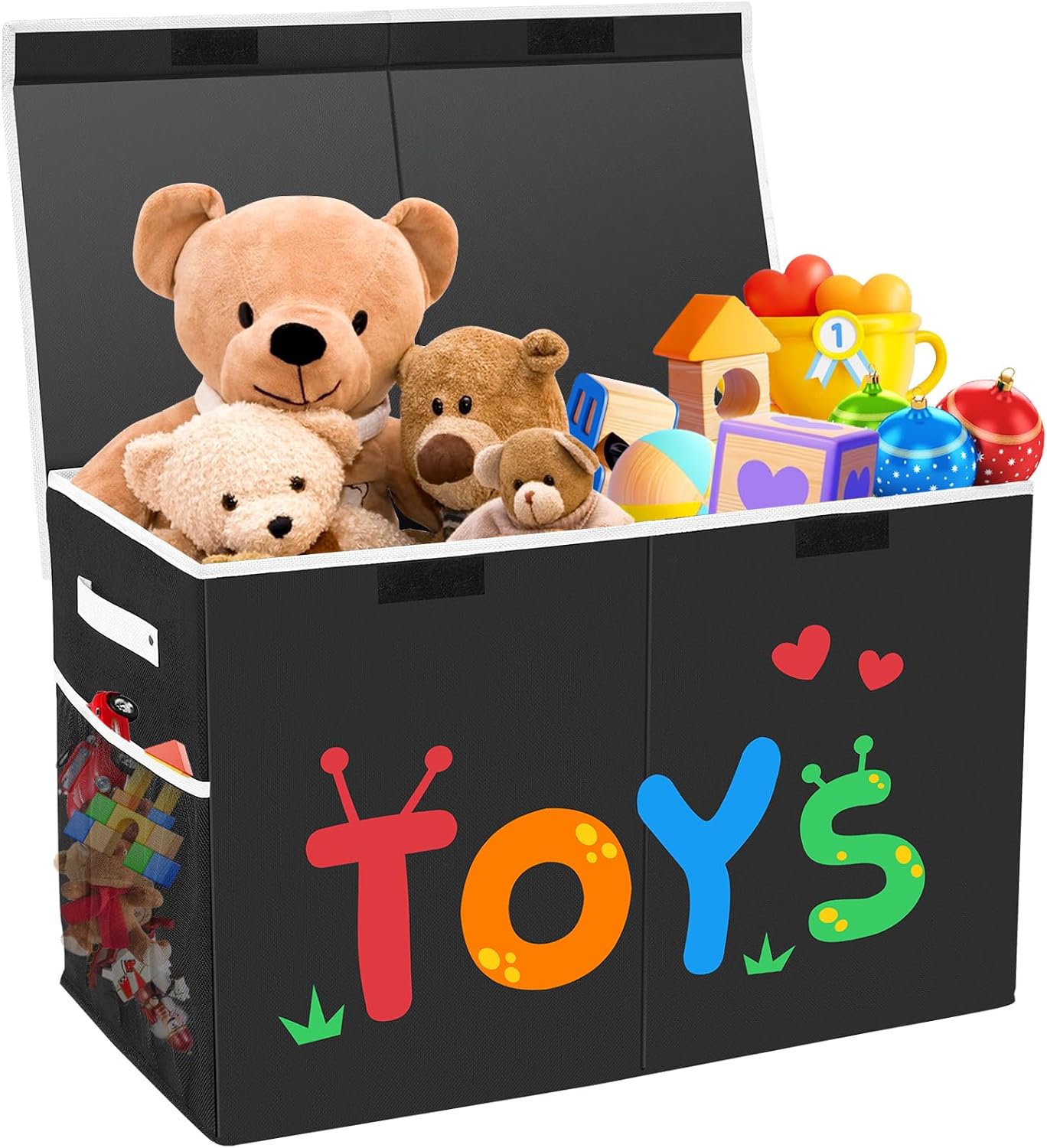 Amazon.com: Mabahoo Large Toy Box with Lid, Collapsible Sturdy ...