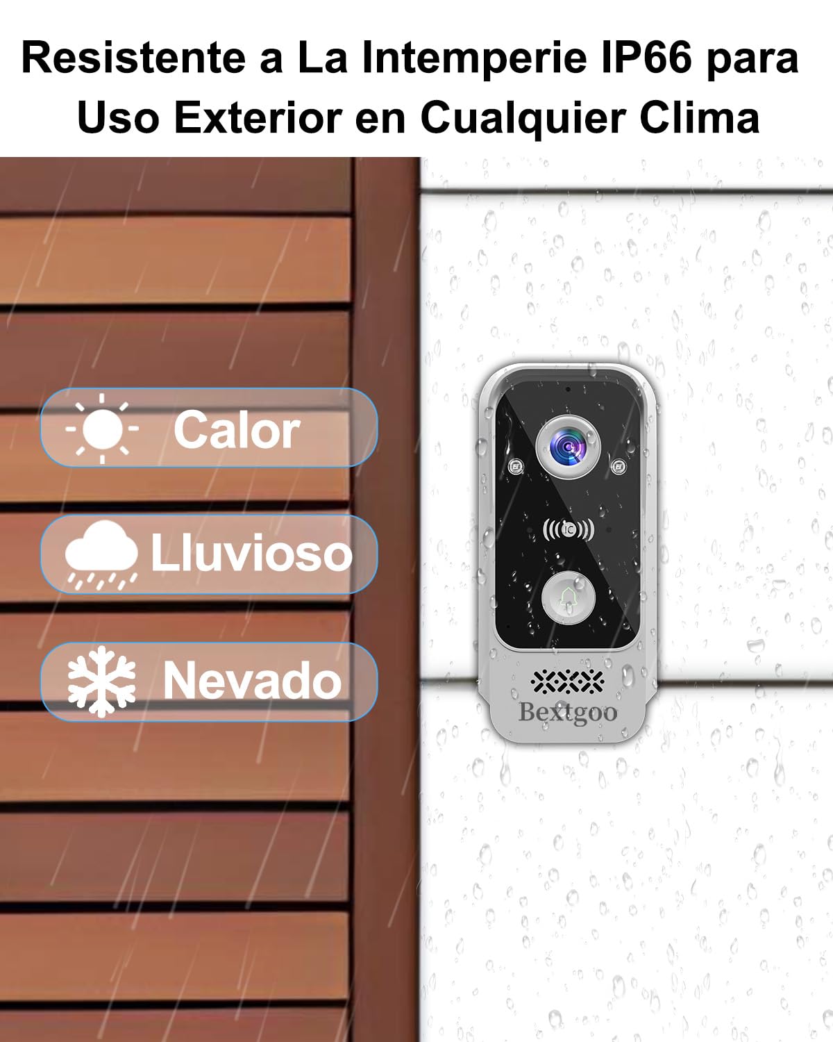 2K Videoportero WiFi con Apertura de Puerta, 7'' Monitor Táctil a Color, 2 Hilos, Desbloqueo en Remoto por App/Tarjeta IC, Visión Nocturna, Audio Bidireccional, Detección de Movimiento Humano, IP66