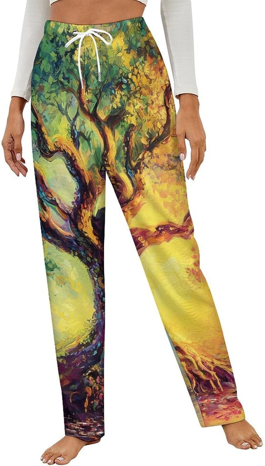 Life Vibrant Tree Flannel Pajama Pants Women Soft Fleece Sleep Pj Lounge Bottoms