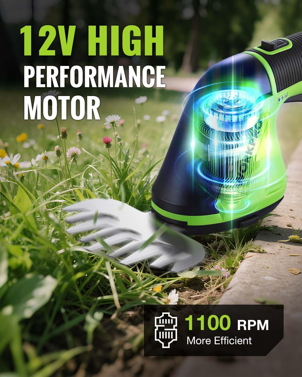 WORKPRO 12V Cordless Grass Shear & WORKPRO 3.6V Hedge Trimmer Cordless