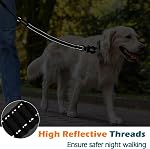 PetBonus Bungee Extension de laisse pour chien, 18'' Extendeur de plomb absorbant de choc, fixation de laisse moyenne de gros chiens de poids lourd, extendeur en nylon réfléchissant pour la marche, la course, le vélo (noir)