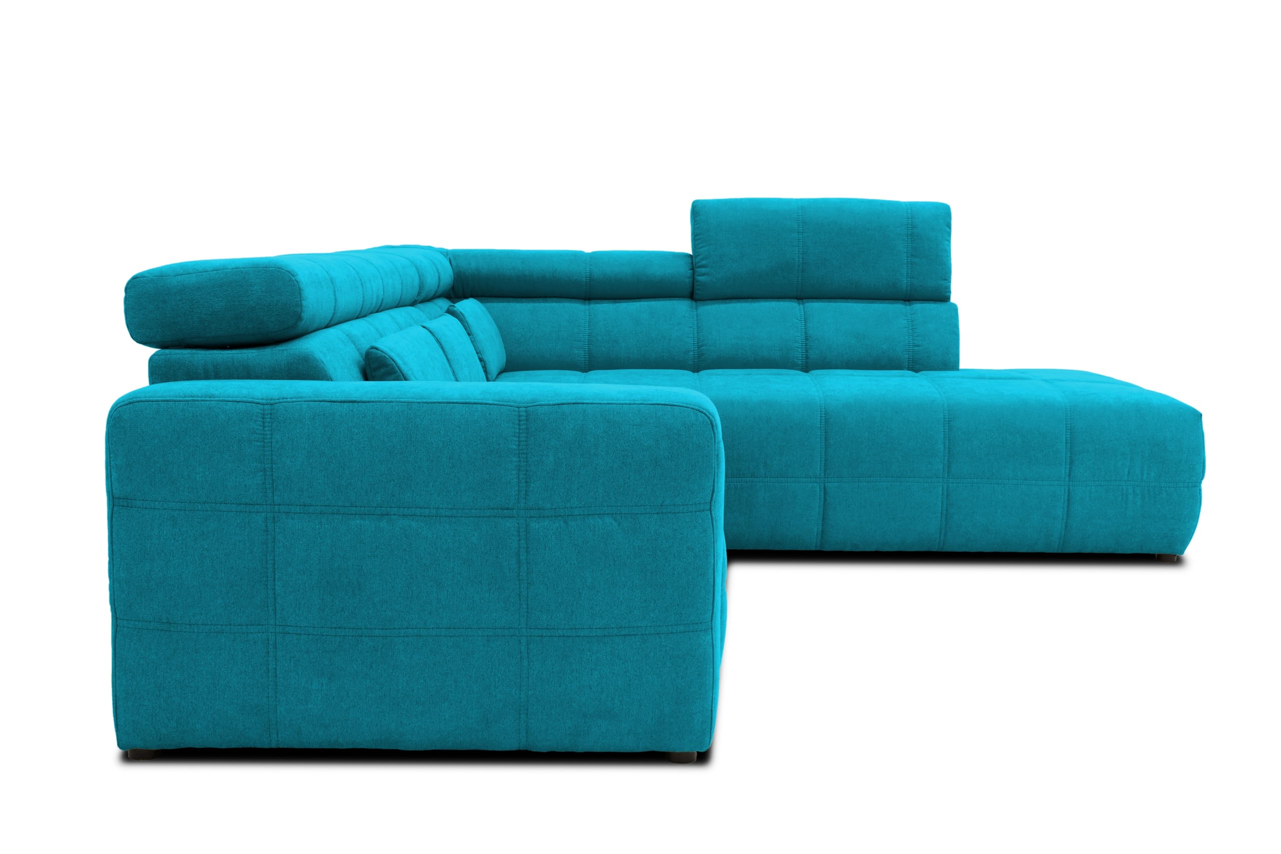 Divano Angolare A L DOMO Brandon | 285x175 Cm | Schienale Regolabile | Verde Menta | Imbottito In Schiuma