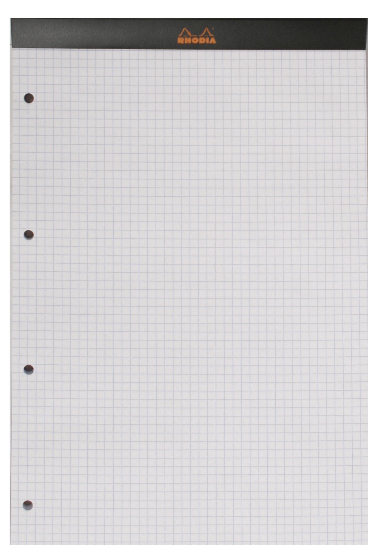 Bloc-Notes Rhodia N°20 - A4+ 21x31.8cm - Petits Carreaux 5mm - 80 Feuillets - Papier Clairefontaine 80g/m²