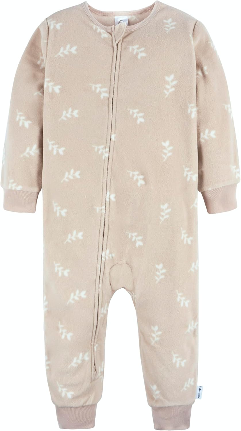 Gerber baby-girls Fleece Footless Pajamas 3-pack - Image 4