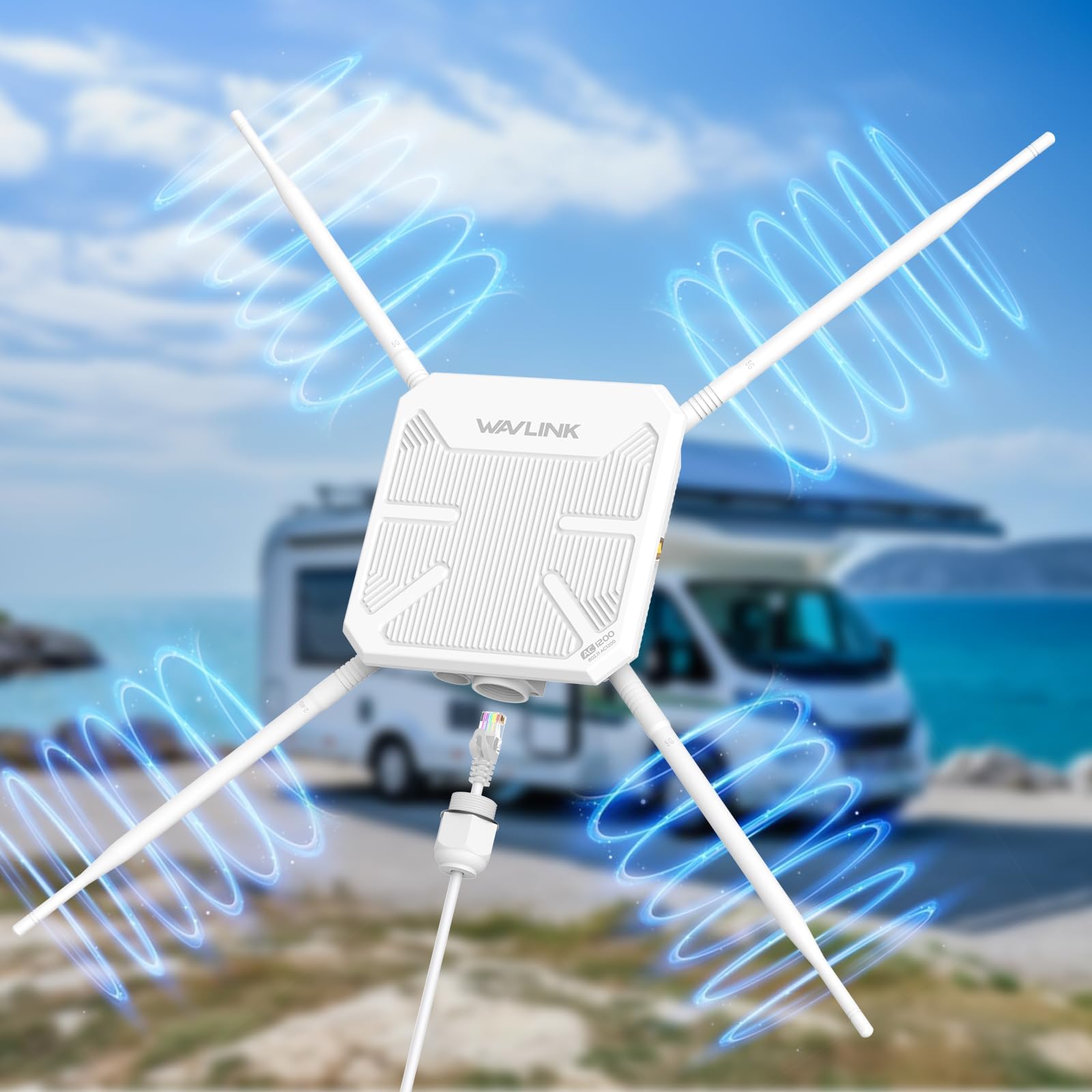 WAVLINK Wi-Fi 6 Outdoor Mesh Router/AP/Repeater, AX1800 Dual Band 2.4G ...