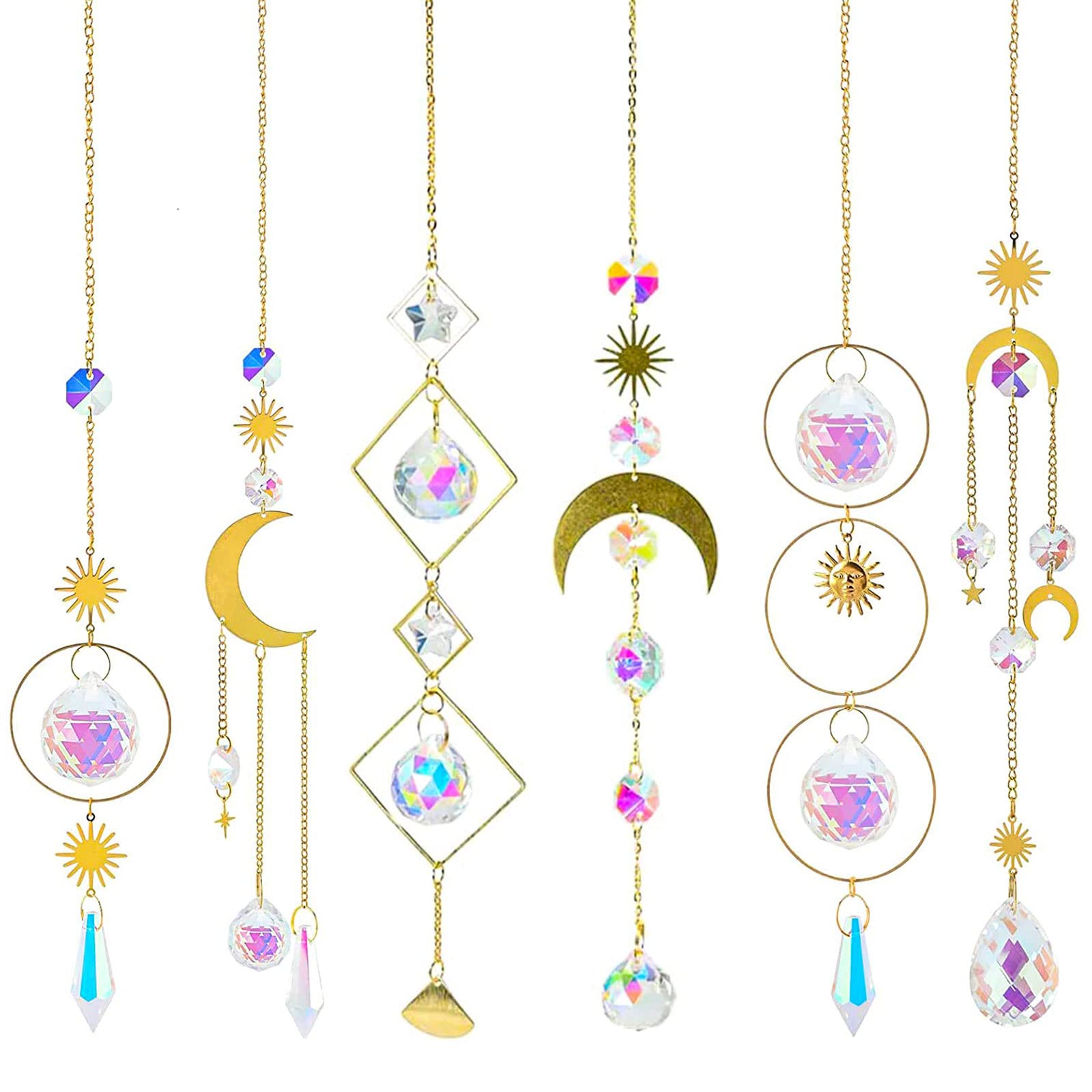 Suncatcher lot de 6 pendentifs suspendus une idee cadeau pour le jardin