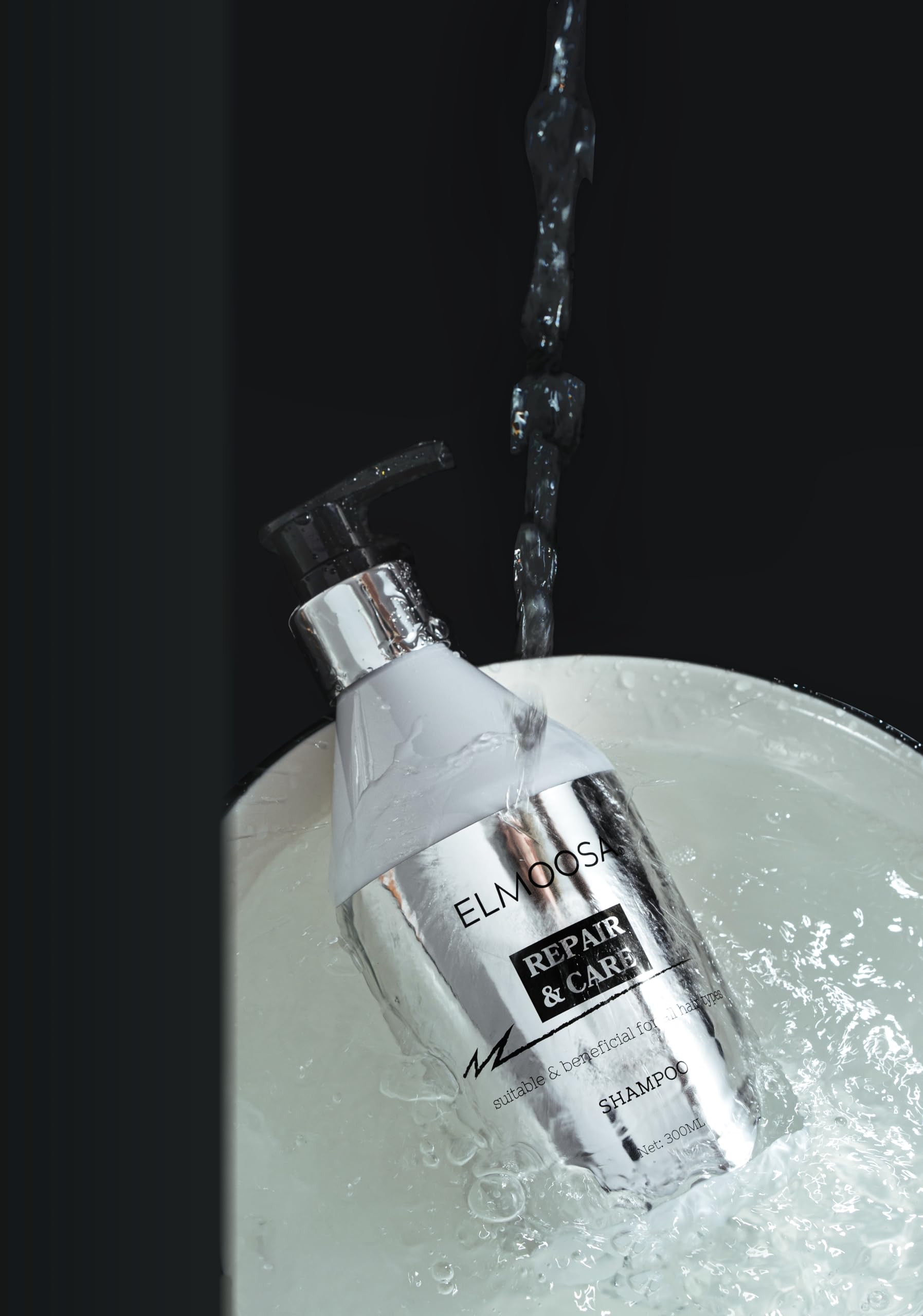 ELMOOSA REPAIR & CARE SHAMPOO - Caviar Hair Treatment - pH-balanced formula cleanses gently/Caviar-Infused Ritual for Strands That Defy Damage / 300ML For Permed/Damaged Hair/Caviar Hair Treatment