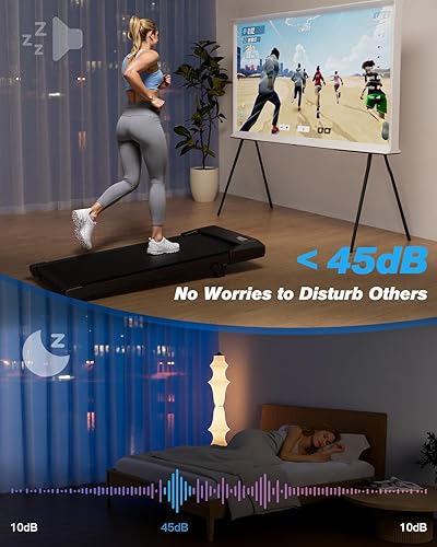 Miniatura 8 de SupeRun Walking Pad, Under Desk Treadmill, 3 in 1 Portable Treadmill with Remote Control LED Display, 2.5 HP Quiet Walking Jogging Machine for