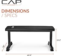 Vista 4 de CAP Barbell Serie de colores de banco de peso plano