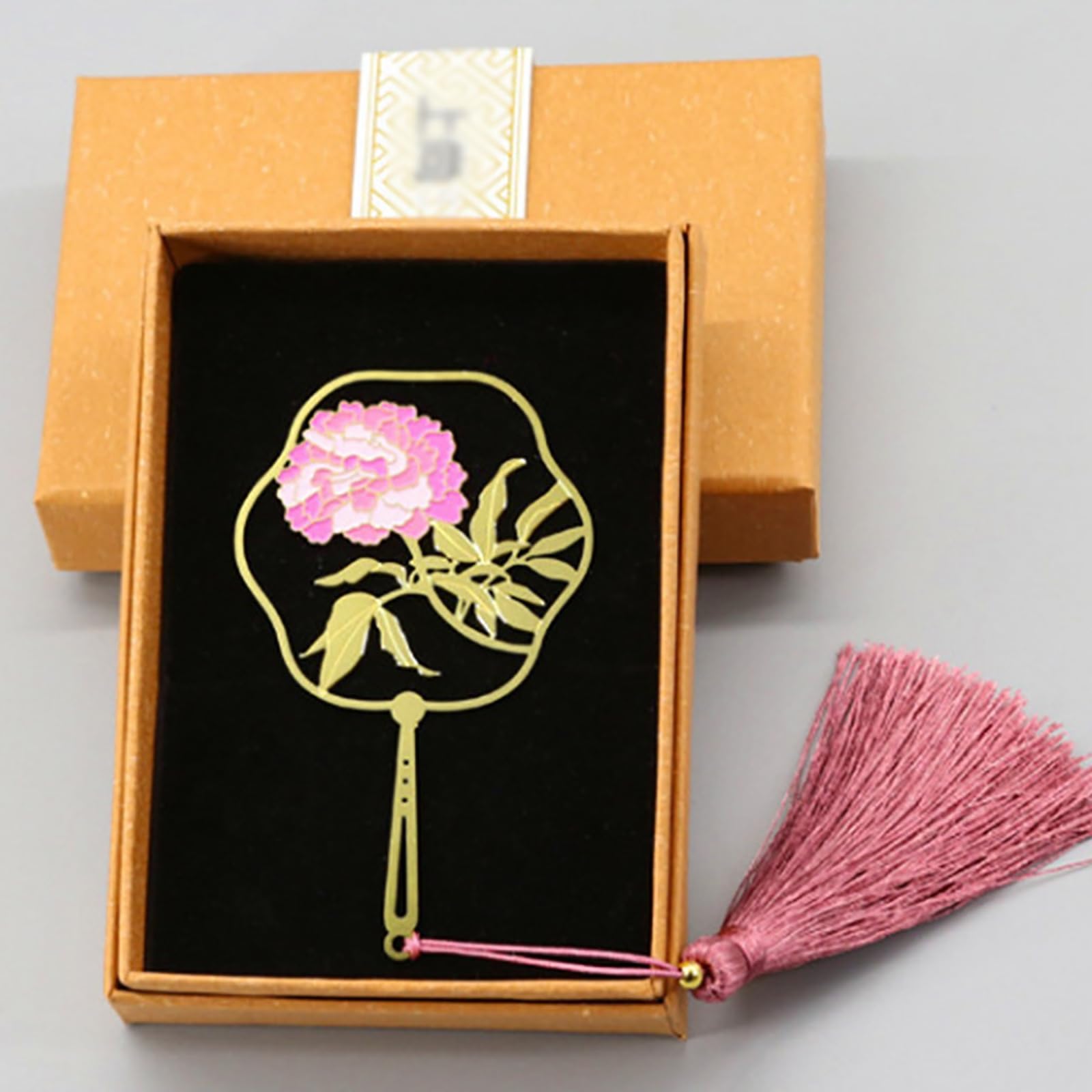 Zakładka w książce,Peony Metalowe Zakładki Tassel Kreatywne Chińskie Zakładki Hollow