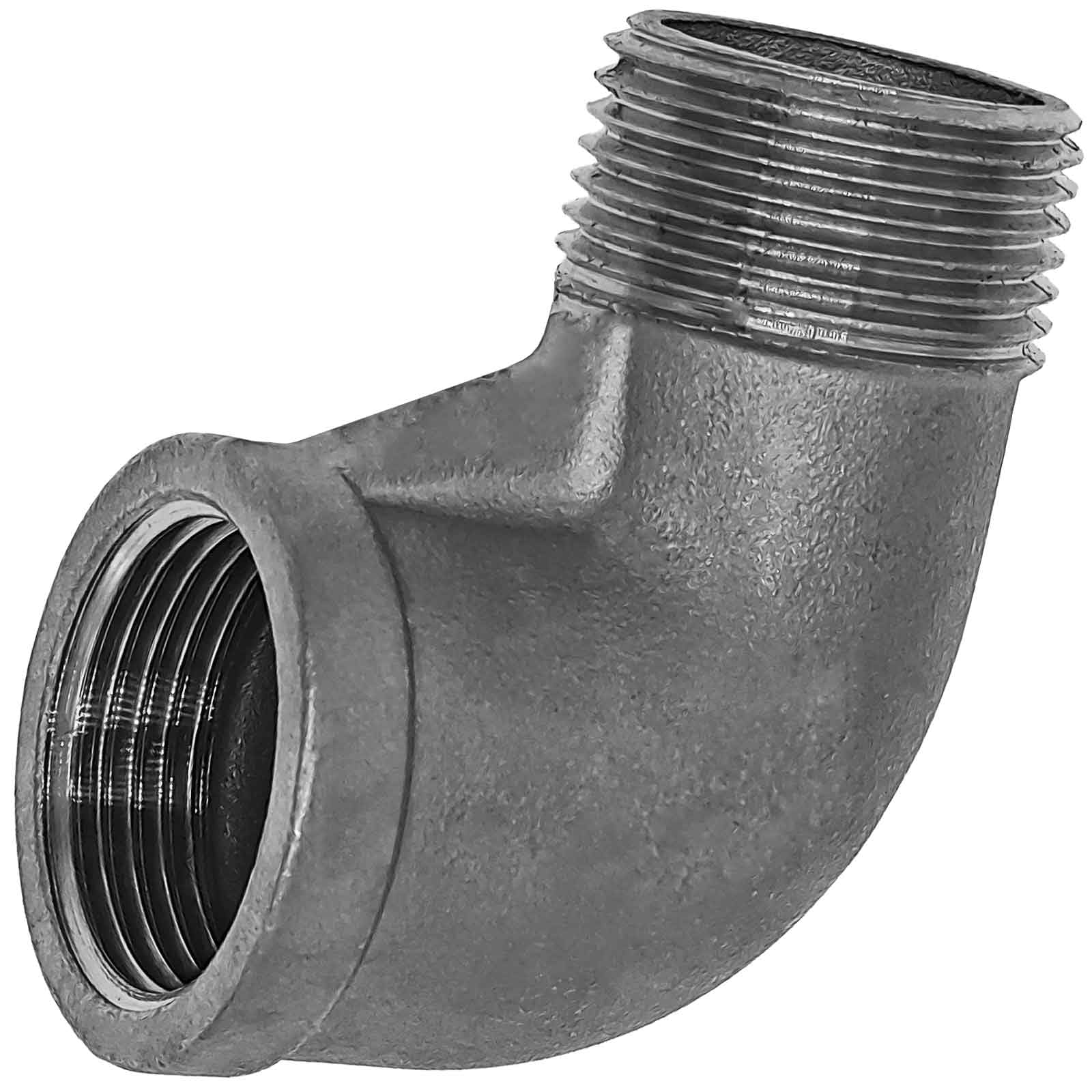 MegaHaustechnik 90° Winkel V4A Edelstahl 1 1/2 Zoll IG X AG – DN40 Gewindefitting Für Trinkwasser