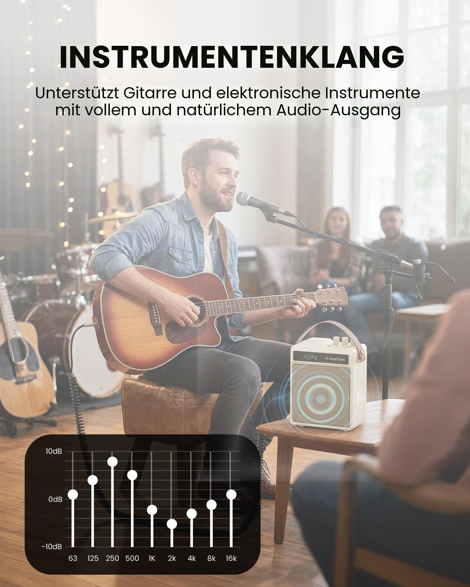 Avantree VoxAmp Duo - Tragbarer Kabellose Sprachverstärker, Doppeltes Mikrofon Und Lautsprecher Set Für Unterricht, Kleine Veranstaltungen & Partys, 30W Klare Stimme & Reicher Klang, 14H Akku