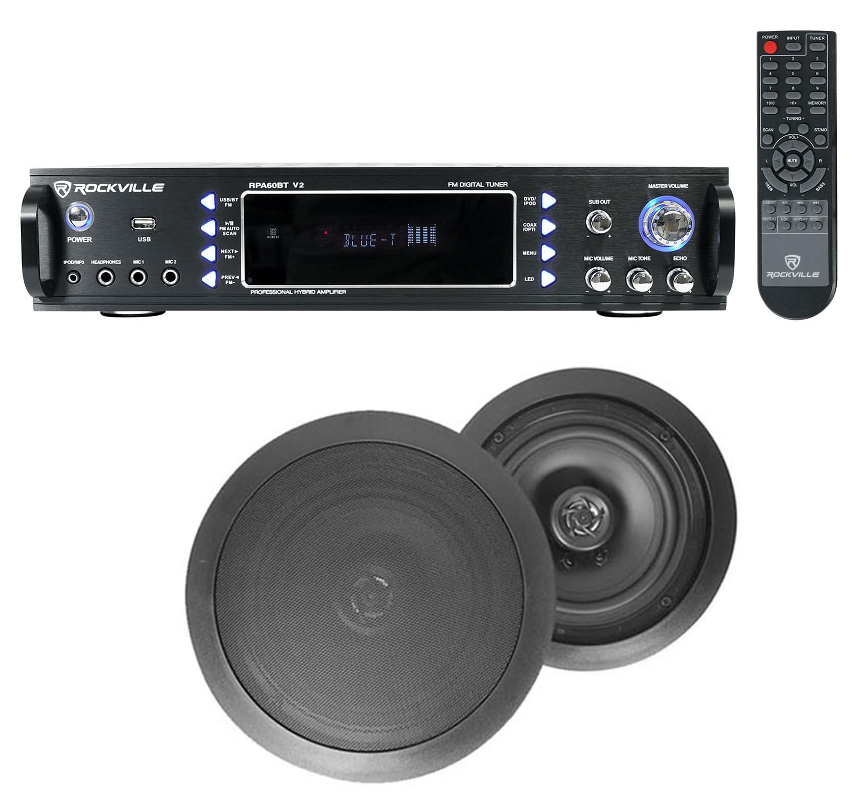 Rockville Audiosavings Bundle: (1) Pair HC655 Black 6.5