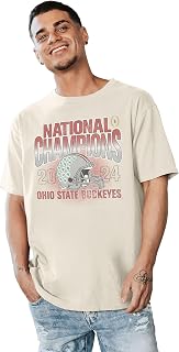NCAA Officially Licensed Ohio State Buckeyes National Champs 2024 T-Shirt Dyed Ivory Vintage