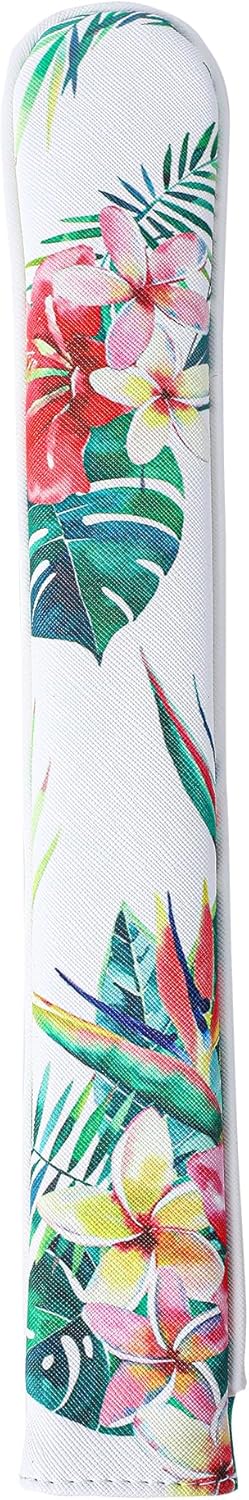 Golf Club Head Covers - Premium Leather Driver, 3 & 5 Fairway Wood, Hybrid Headcovers, Putter Covers for Blade and Mallet, and Alignment Stick Covers