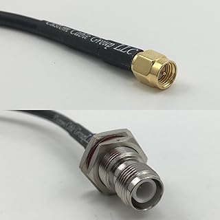 10 feet RG58 SMA MALE to RP-TNC FEMALE BULKHEAD Pigtail Jumper RF coaxial cable 50ohm Quick USA Shipping