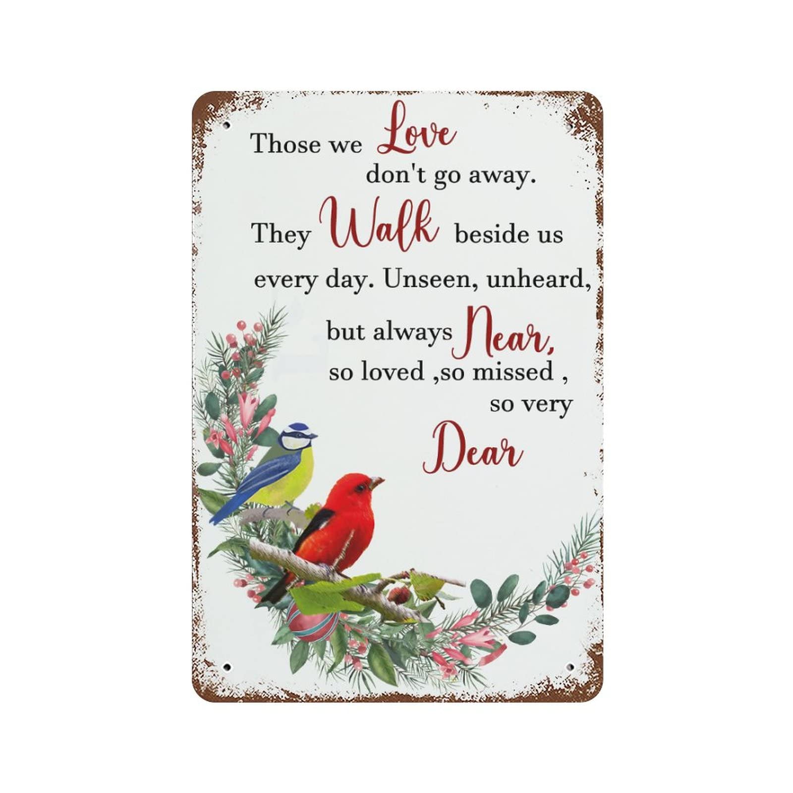 Panneau commémoratif Noël aluminium Those We Love pour décoration cuisine 30x45 cm