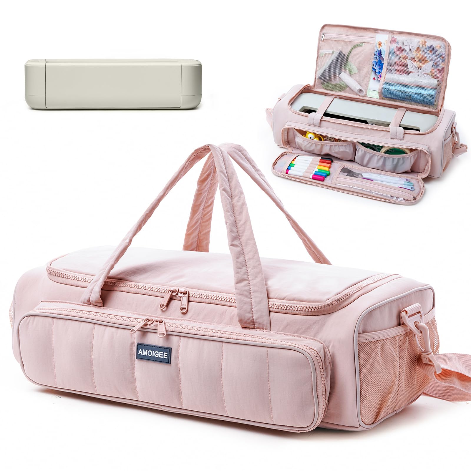 AMOIGEE Puffy Carrying Case for Cricut Explore 5, Maker 5 Die Cut Machine