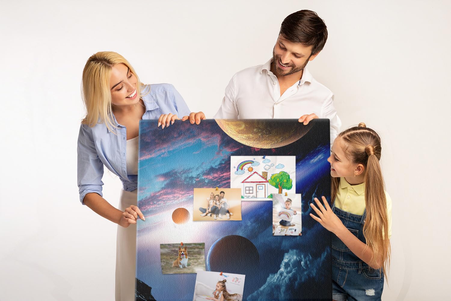 Tablero de corcho 100x140 cm | Galaxia espacial