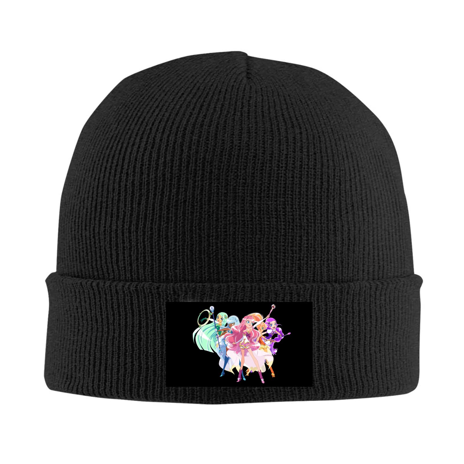 Kenwozi Men's Black Lolirock Unisex 100% Cotton Winter Knit Beanie Hat Hat Ash One Size