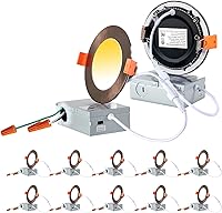 Vista 25 de CycevSun Luces empotrables negras sin lata de 6 pulgadas, iluminación exterior de soffito, regulables y 3000 K, 4000 K, 5000 K, seleccionables, 12
