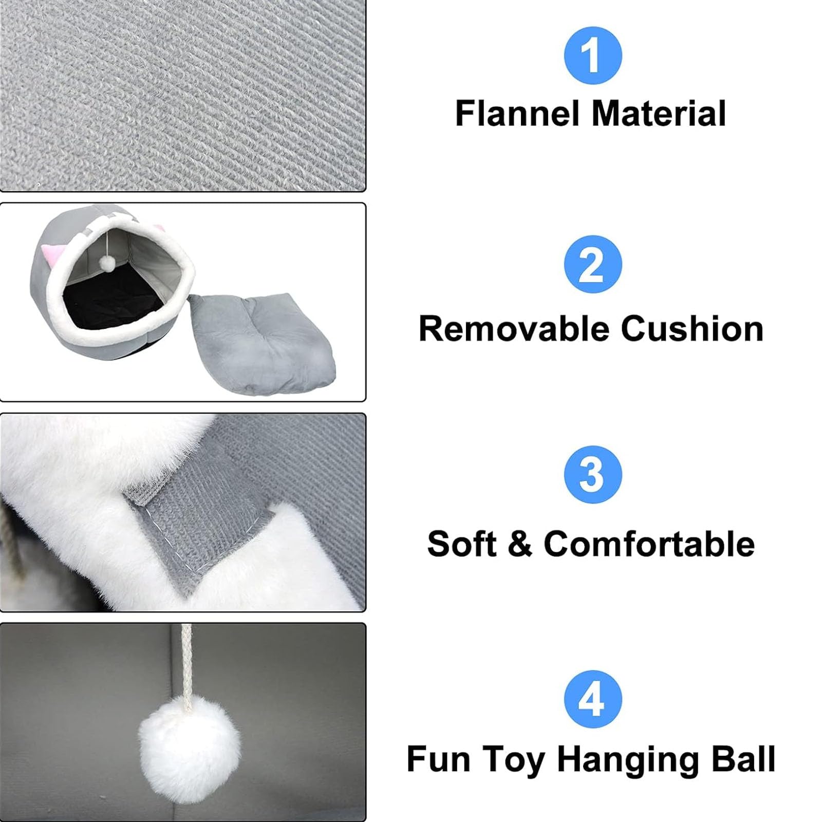 Tente d'hiver Chaude pour Chat Et Chien, Lits Épais pour Chiens Et Chats, Niche D'intérieur pour Chiens Et Chats, Tente pour Animaux De Compagnie, Grotte Chaude pour Chats,Vert,L