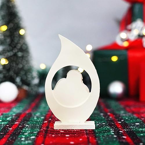 Miniatura 4 de Estatua de la Sagrada Familia – Figura de Belén de resina de 5 pulgadas de José, María y el Niño Jesús, escultura religiosa católica para altar en