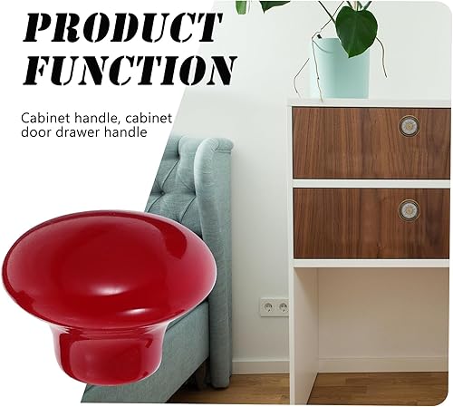 Miniatura 2 de VOSAREA Perillas de cerámica negras para puertas de armario, cajones de armario, manijas de decoración roja navideña, manijas de gabinete de cocina