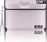 Vista 15 de Bolsa de documentos ignífuga con cerradura (5200℉), soporte para documentos de viaje de 15 x 11 pulgadas, bolsa ignífuga con cremallera para objetos