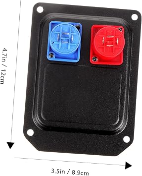 Double Hole Audio Speaker Mount Panel Durable Chassis for Professional Lightweight and Portable Design for Home and Car Speakers Black