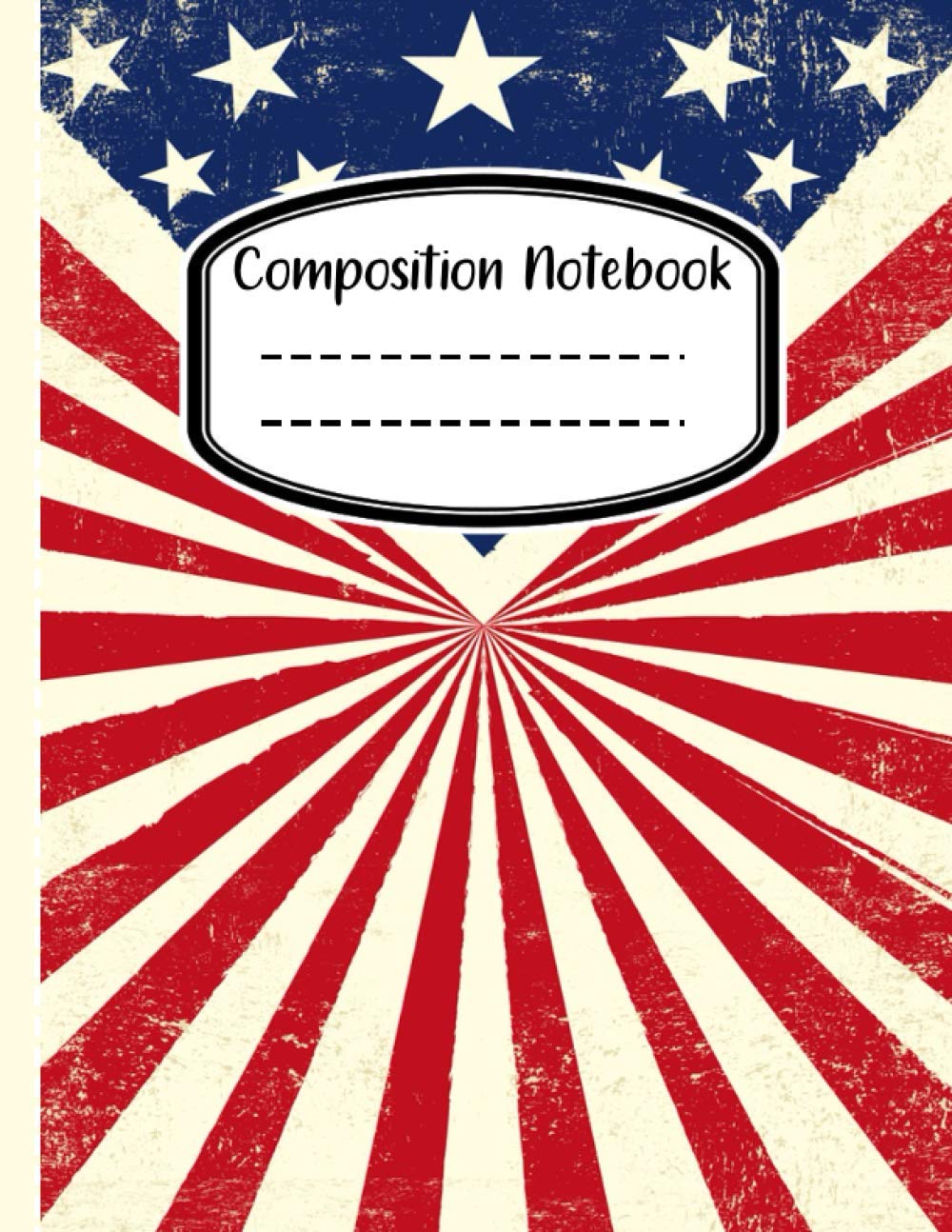 Composition Notebook: An american vintage flag with a texture