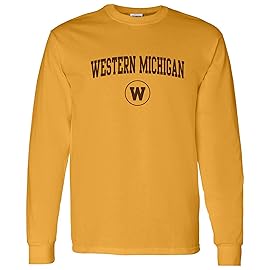 UGP Campus Apparel AL03 - Western Michigan Broncos Arch Logo Long Sleeve - Medium - Gold