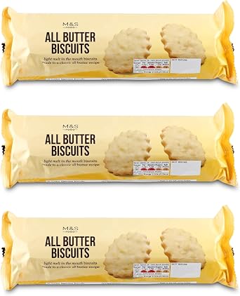 Katsy Style All Butter Biscuits, Golden Baked Cookies, Pack of 3, Crisp Texture, 200g Each - Rich Taste, Vegetarian Snack Option