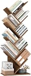 VASAGLE Custos Collection - La bibliothèque d'arbres, 9-Tier Bibliothèque, plateau d'angle d'espace, arbre de livre, tient des livres, des CD, des jeux, pour la chambre, salon, bureau à la maison, Rustic Brown ULBC11BX