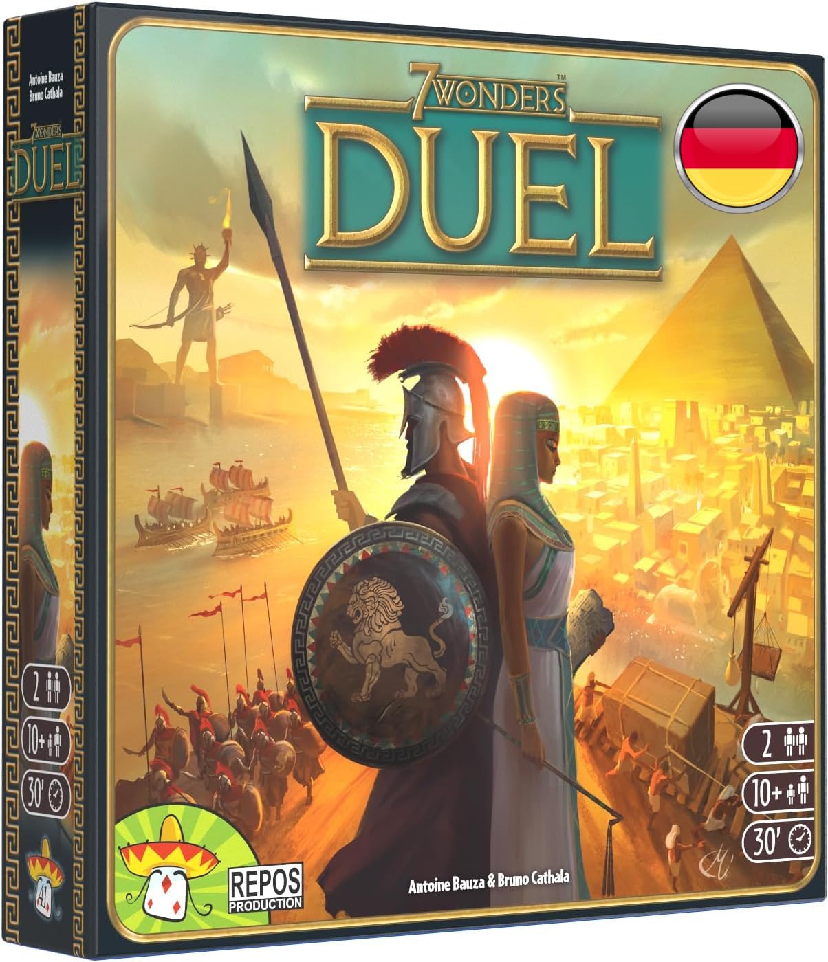 Repos Production, UNBOX NOW, 7 Wonders Duel, Basic Game, Connoisseur Game, Strategy Game, 2 Players, From 10+ Years, 30+ Minutes, German, Sea Cleurs