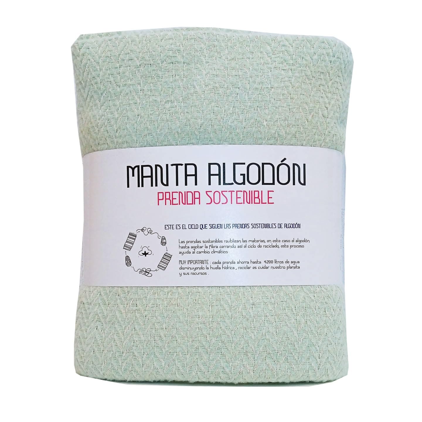 Genérico Manta algodón para sofá y Cama Modelo Espiga (Mint, 230x240)