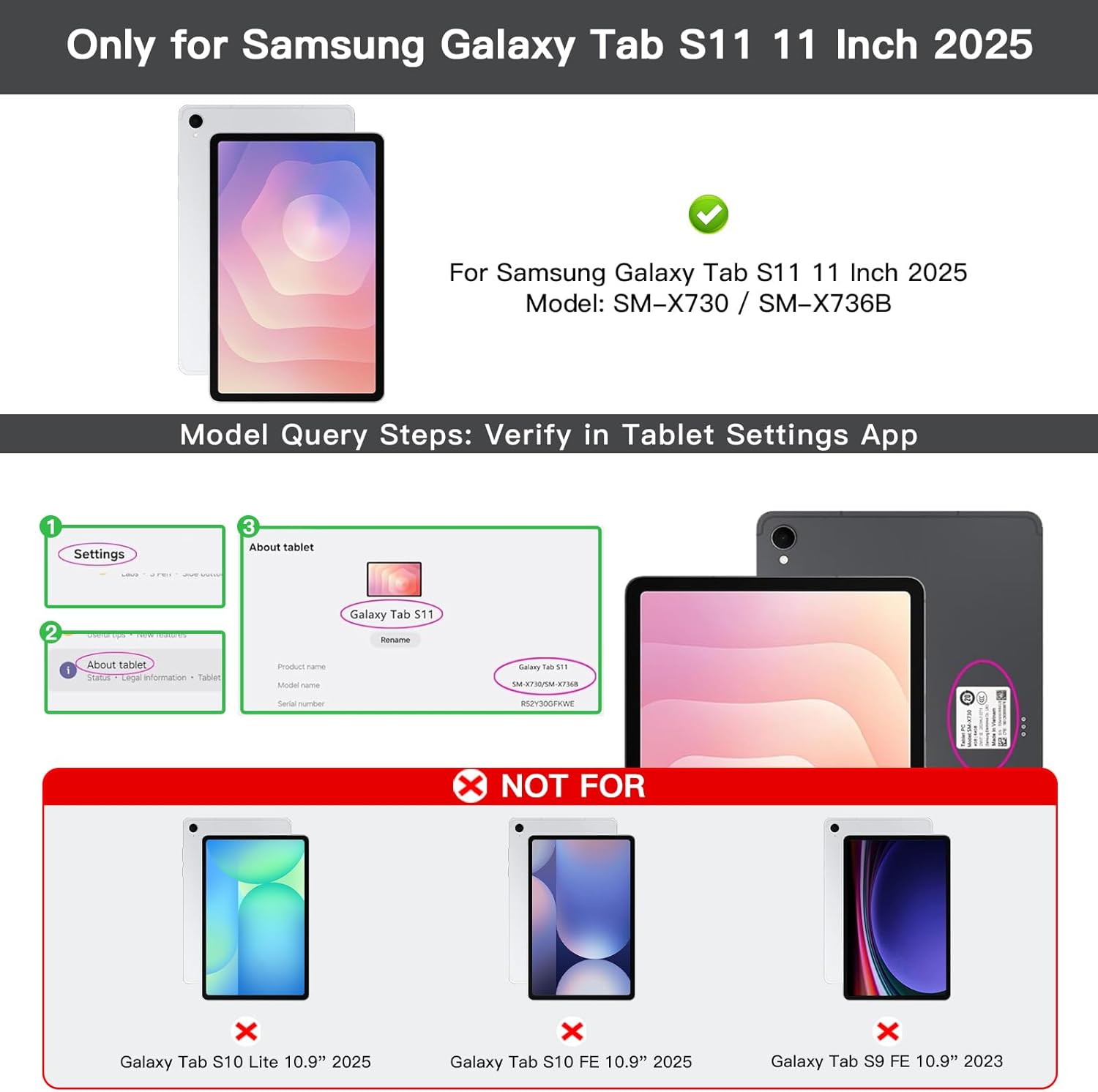 keyboard case for samsung galaxy tab s11 11-inch 2025 (sm-x730/sm-x736b), mouse and detachable wireless keyboard, 7-color backlight, slim case with pencil holder, grey for samsung galaxy tab s11 11ā 2025 grey
